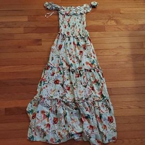 Anthropologie Off The Shoulder Maxi Dress